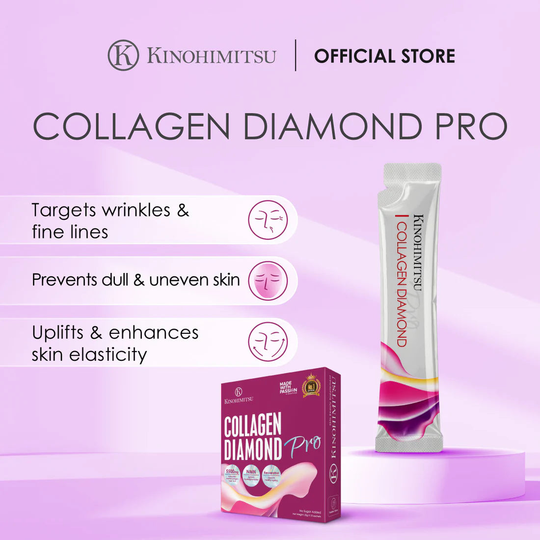 Kinohimitsu NMN Collagen Diamond Drink 5300mg Pro (15s/box)