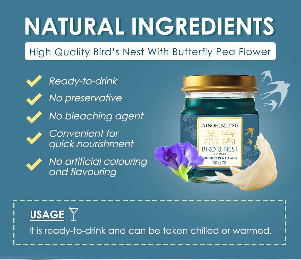 Kinohimitsu Butterfly Pea Flower Bird's Nest