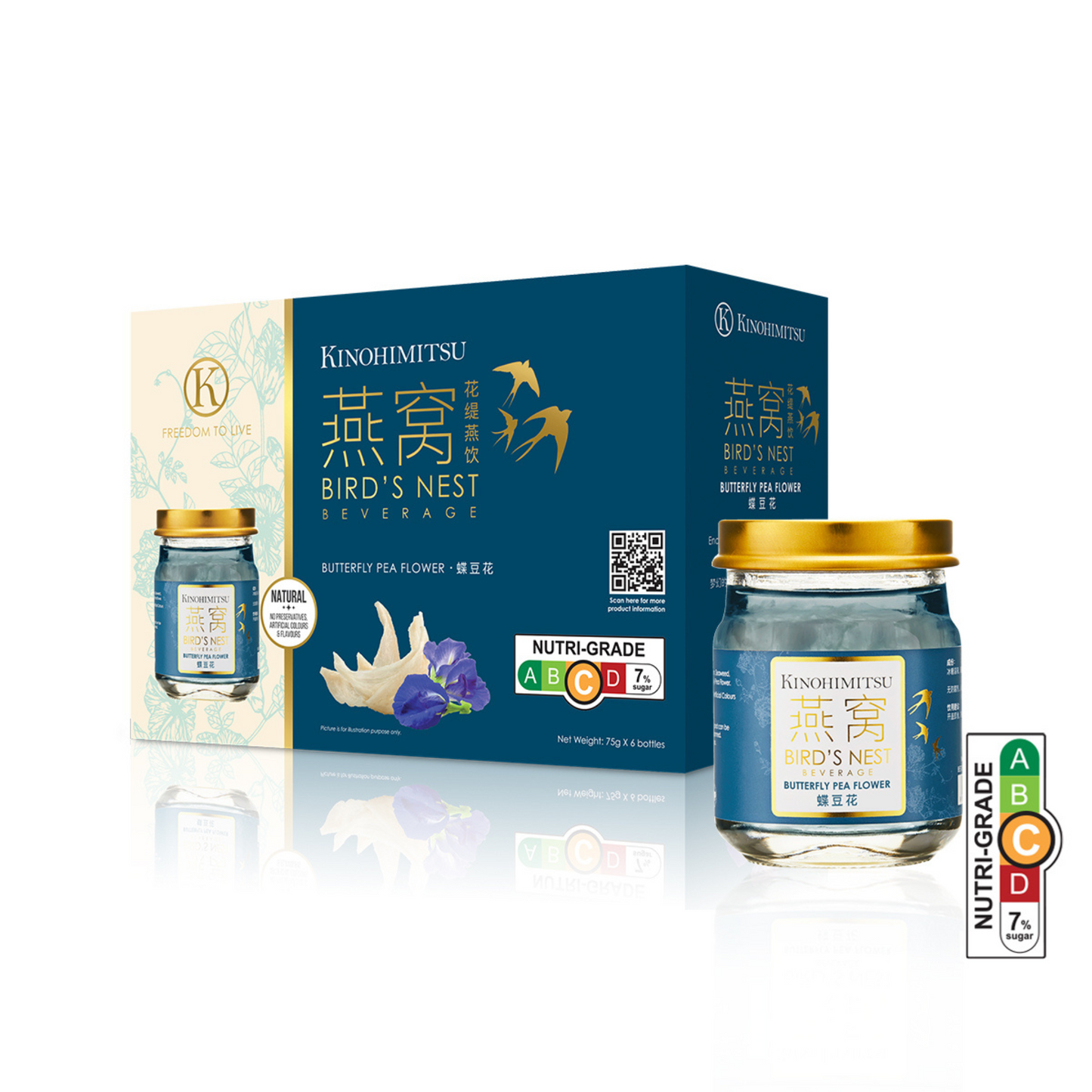 Kinohimitsu Butterfly Pea Flower Bird's Nest