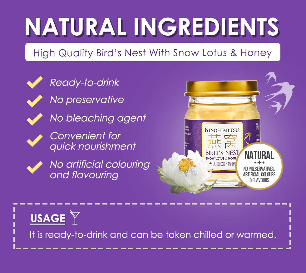 Bird's Nest With Snow Lotus and Honey (8s/box)